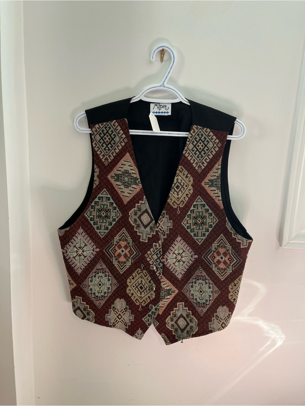 Vintage Roper Brown Quilted Vest - Size XL